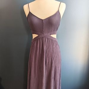 Aerie Navy Cut-Out Maxi Dress